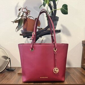 Michael Kors Mulberry Leather Tote Bag